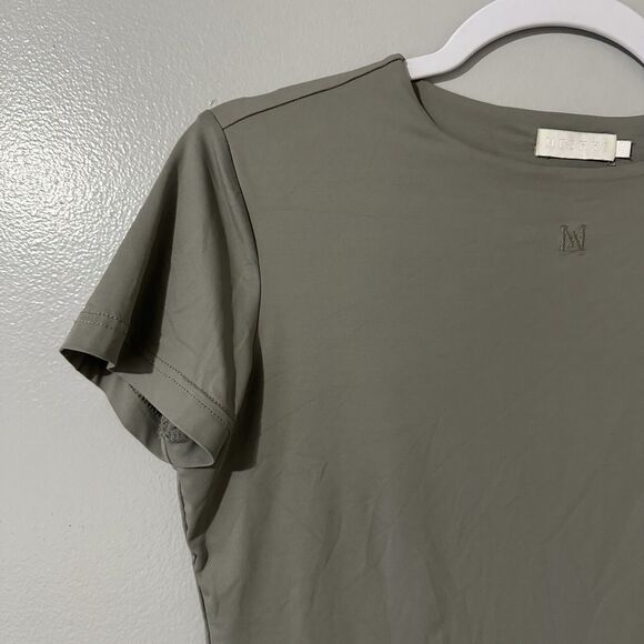 Meshki Haven Short Sleeve Bodysuit Green Size L Embroidered Logo - Picture 4 of 12